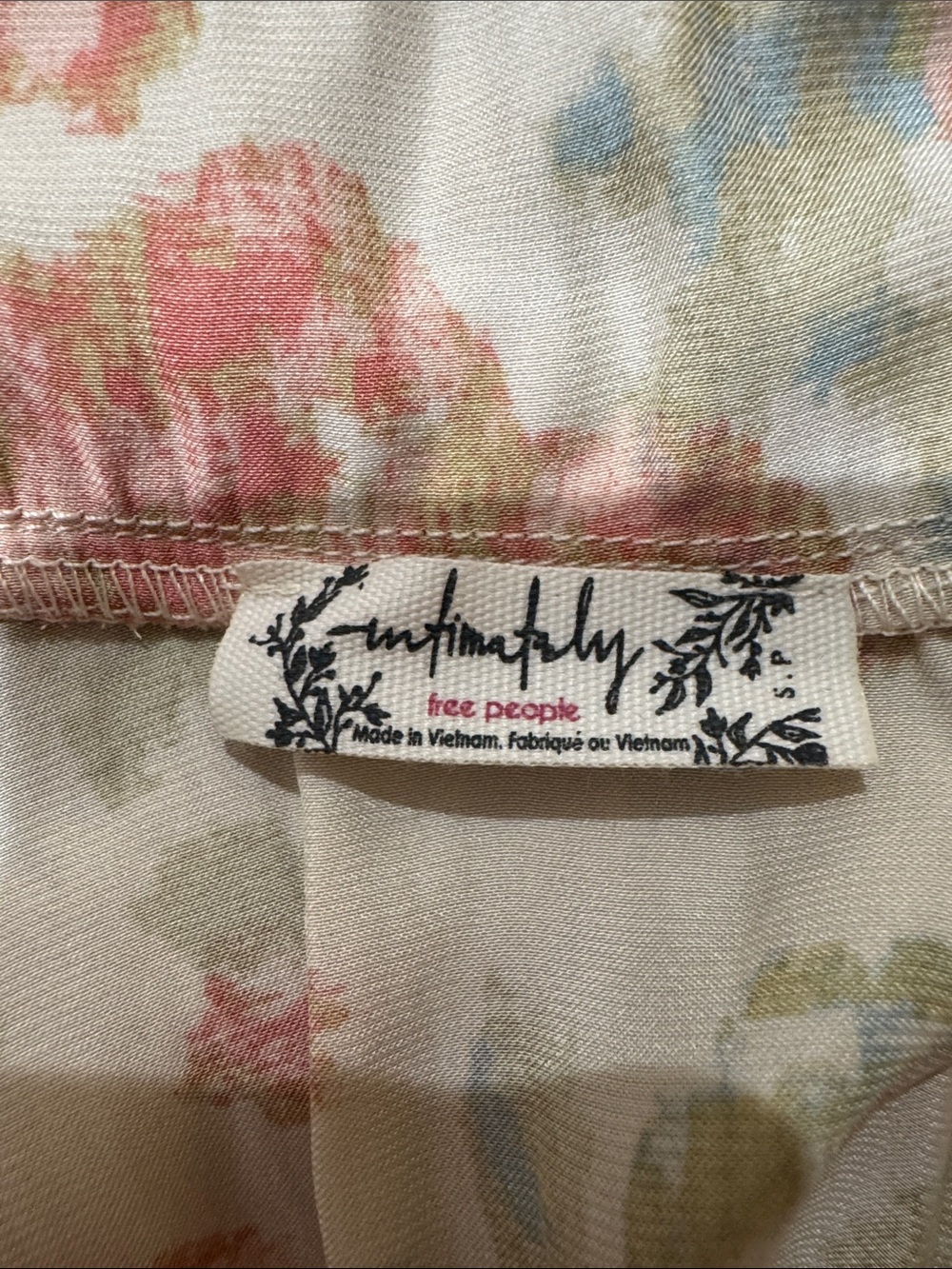 NWT Free People Floral Lace Slip Dress - Tea Combo Ivory Pink Floral S - Picture 6 of 6
